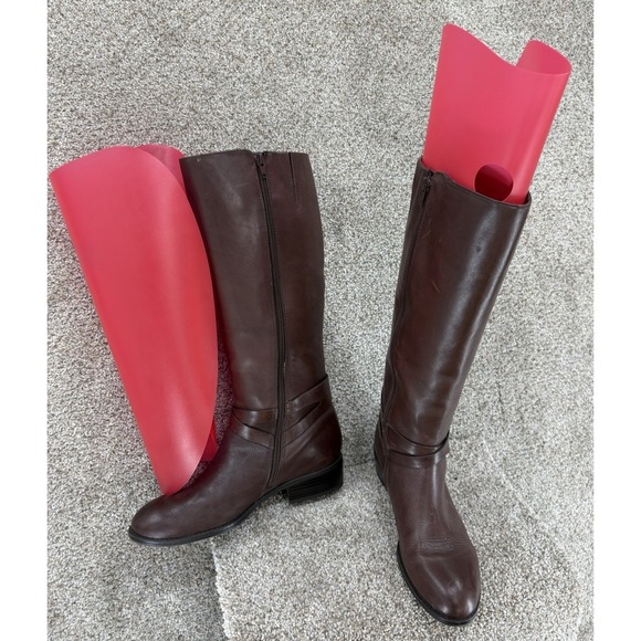 Lauren Ralph Lauren Mariah Dark Brown Leather Riding Boots 7.5B Preppy Old Money - Picture 10 of 16